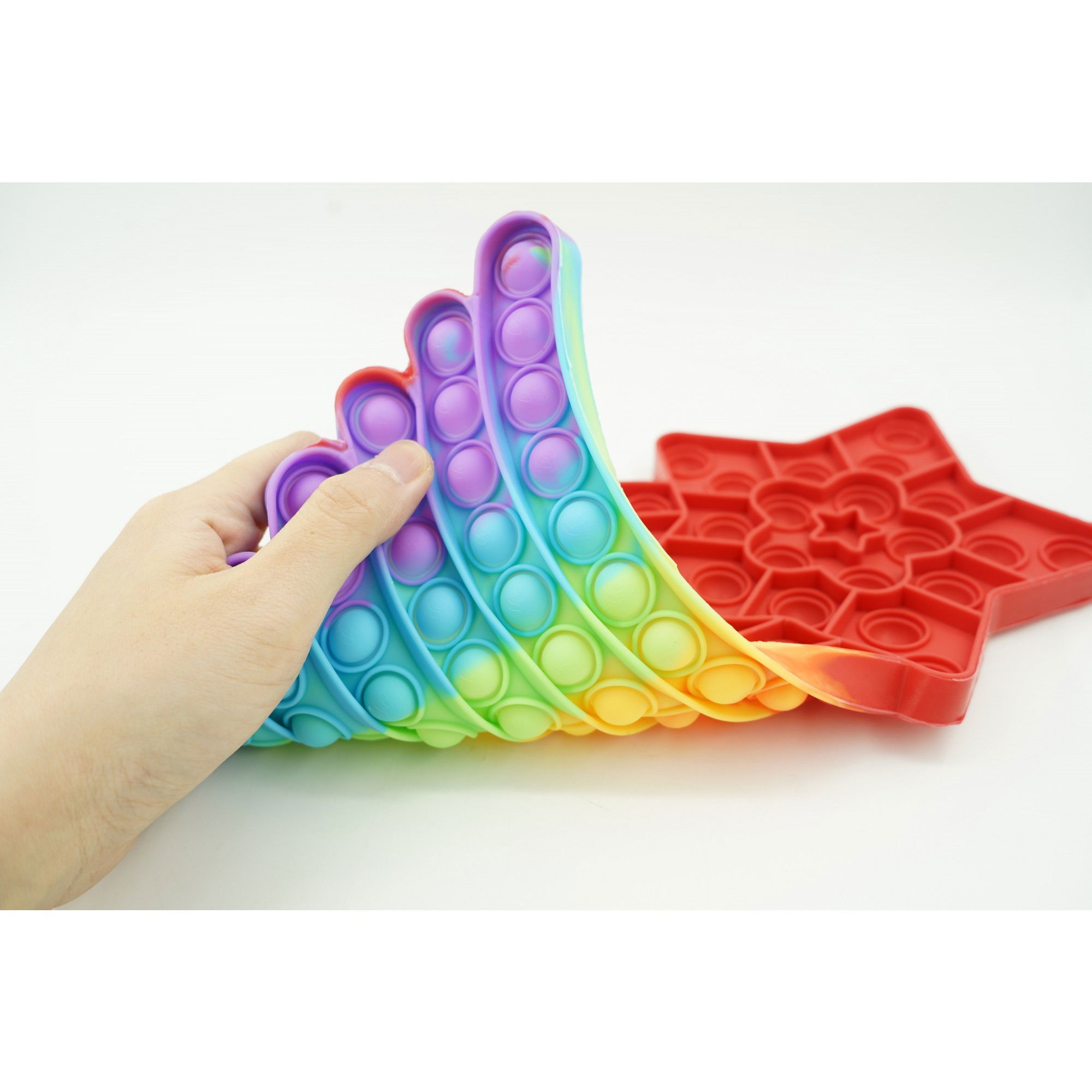 Jucarie antistres din silicon, Flippy, Pop It Now and Flip It, Stea cazatoare, Multicolor [4]