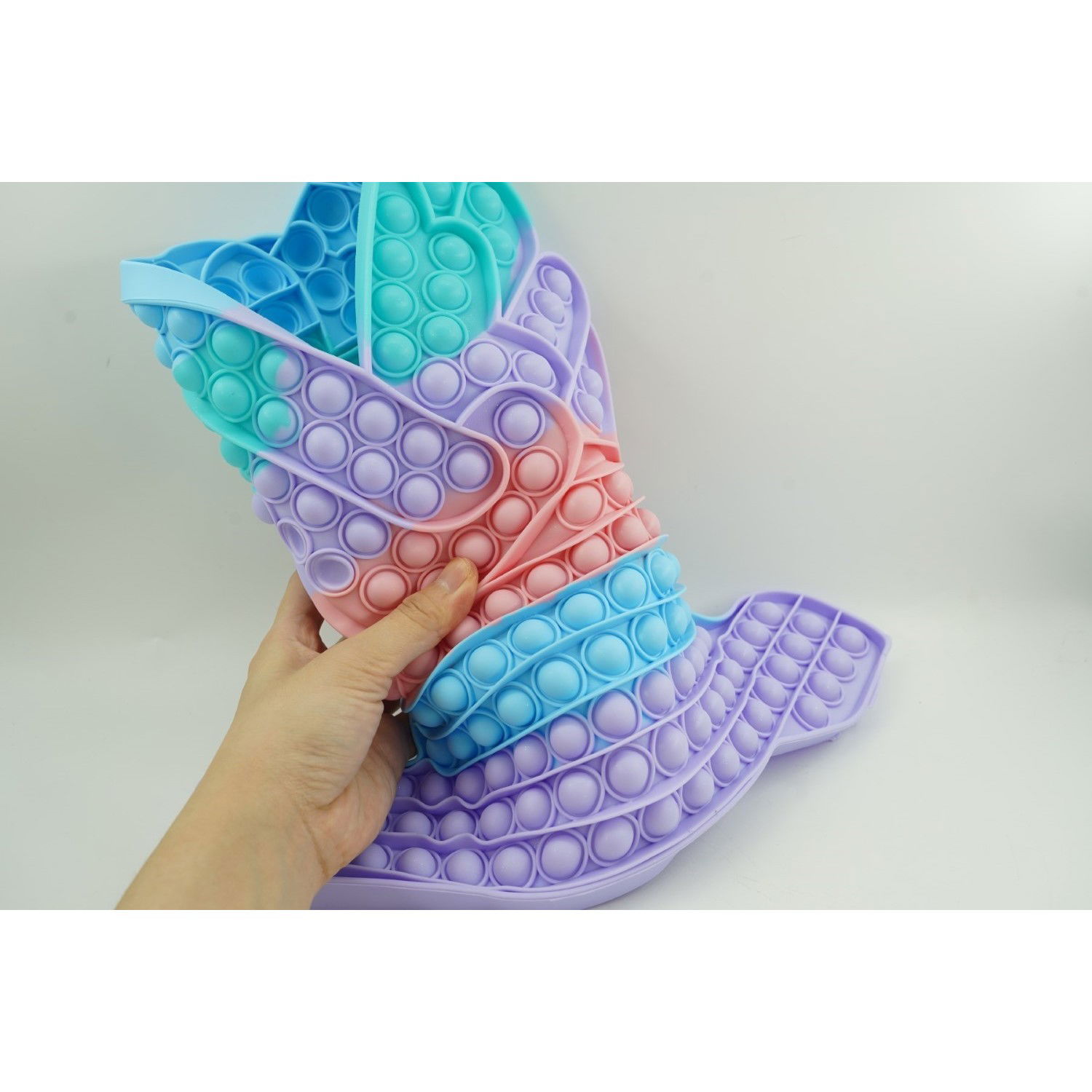 Jucarie antistres din silicon Flippy, Pop it Now and Flip It ,Unicorn cu aripi ,Curcubeu [5]