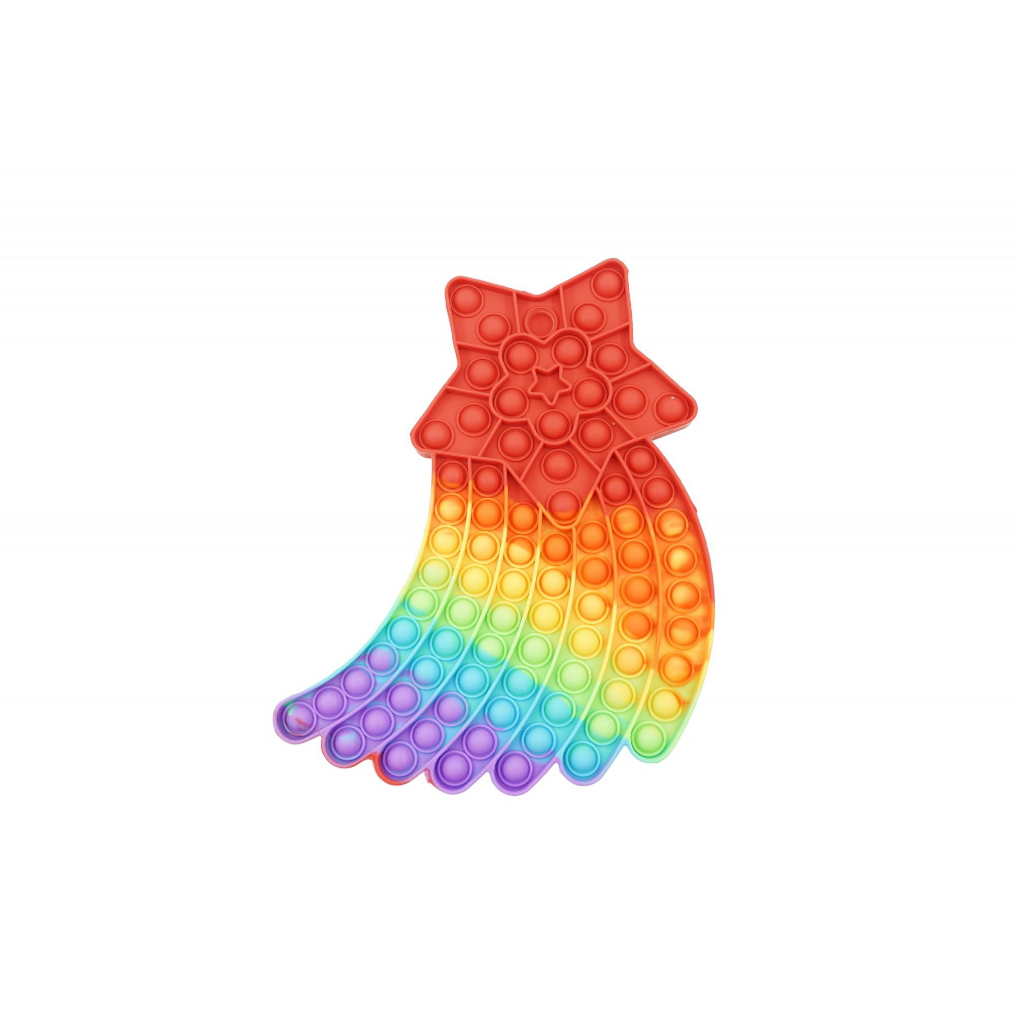 25 - 50 LEI - Jucarie antistres din silicon, Flippy, Pop It Now and Flip It, Stea cazatoare, Multicolor