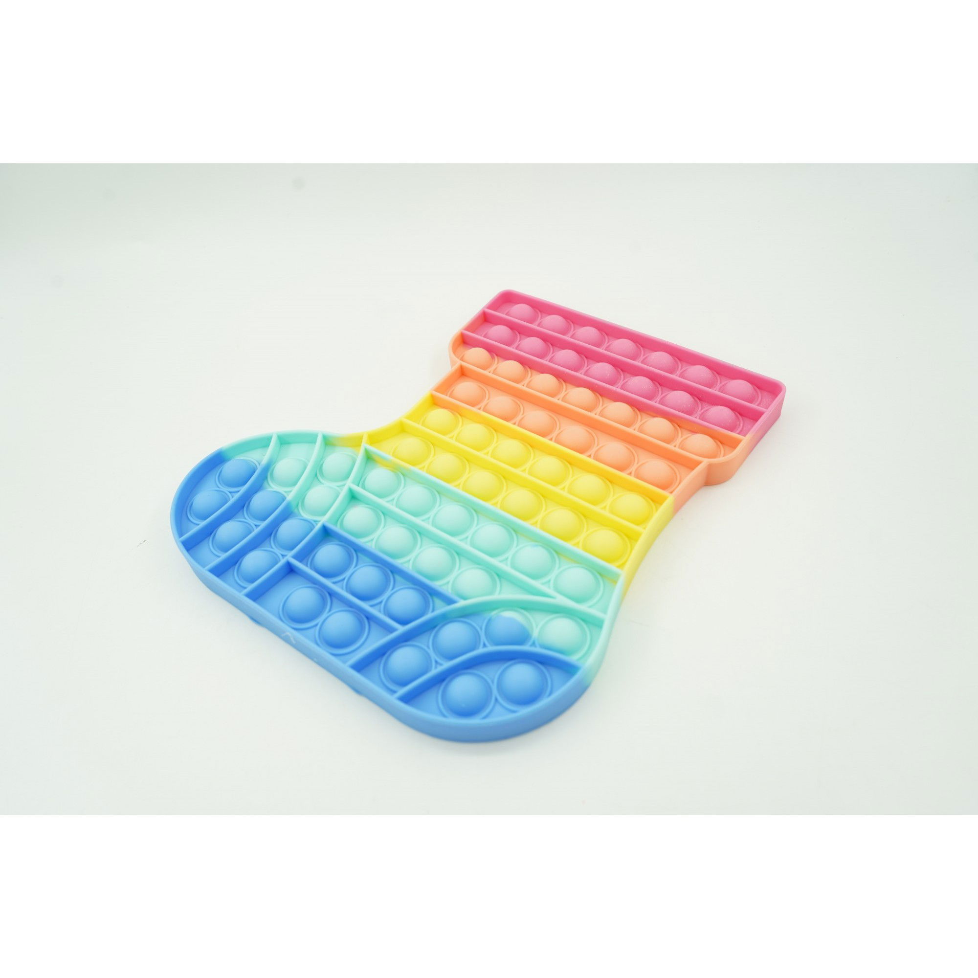 Jucarii Senzoriale, Fidget Toys - Jucarie antistres din silicon, Flippy, Pop It Now and Flip It, Ciorap Craciun, Multicolor