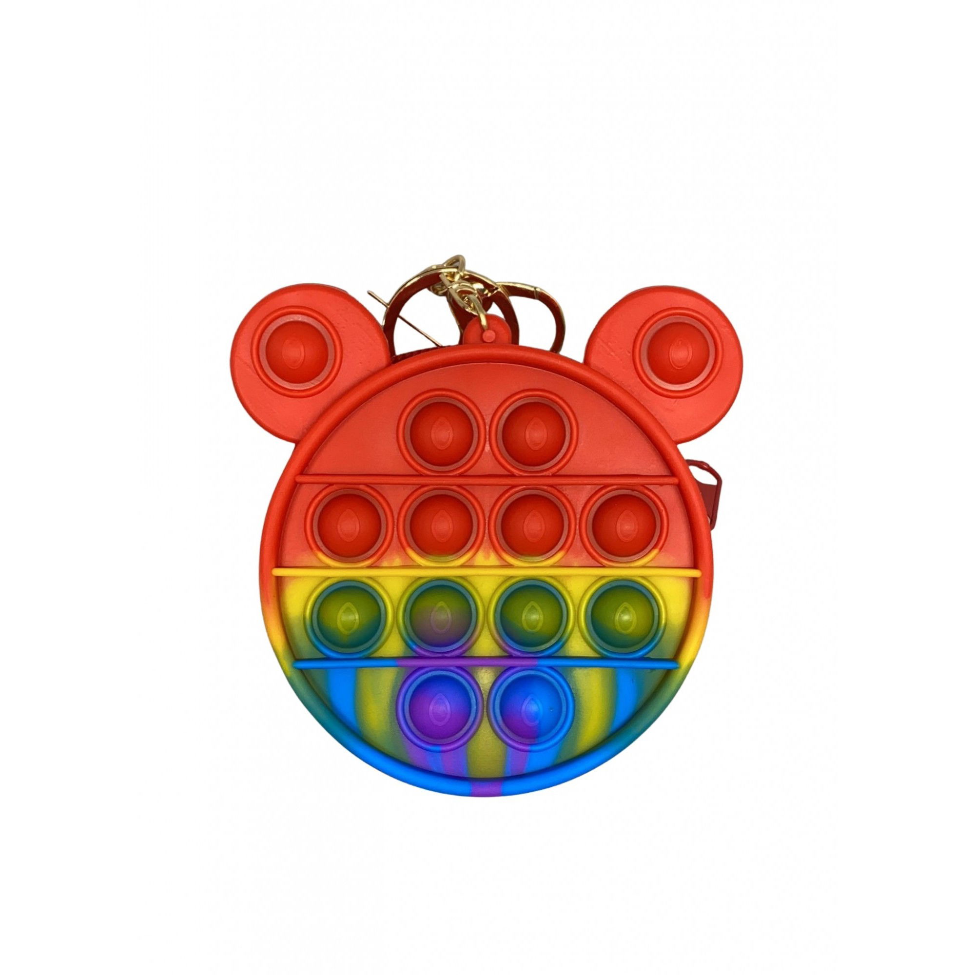 10 - 25 LEI - Jucarie Antistres din silicon Flippy, Pop It Now And Flip It, Portofel, 6 cm, Multicolor