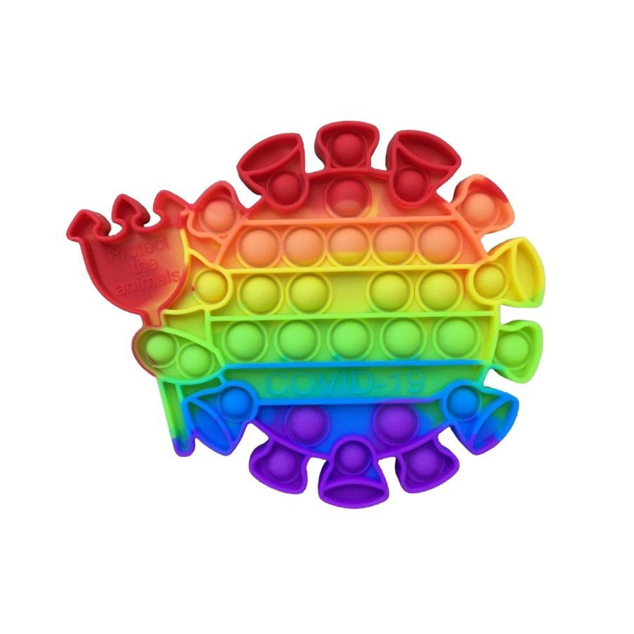 10 - 25 LEI - Jucarie antistres din silicon, Flippy, Pop It Now and Flip It, Virus, Multicolor