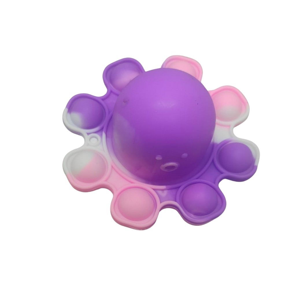 Jucarie Antistres, Flippy, Tip Pop It, Caracatita Reversibila, din Silicon, 20 x 10 cm, Mov [1]