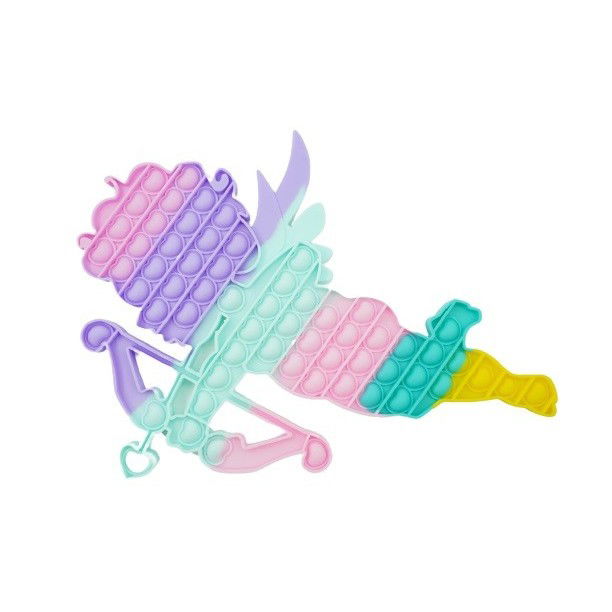 25 - 50 LEI - Jucarie antistres din silicon, Flippy, Pop It Now and Flip It, Cupidon, Multicolor, V1