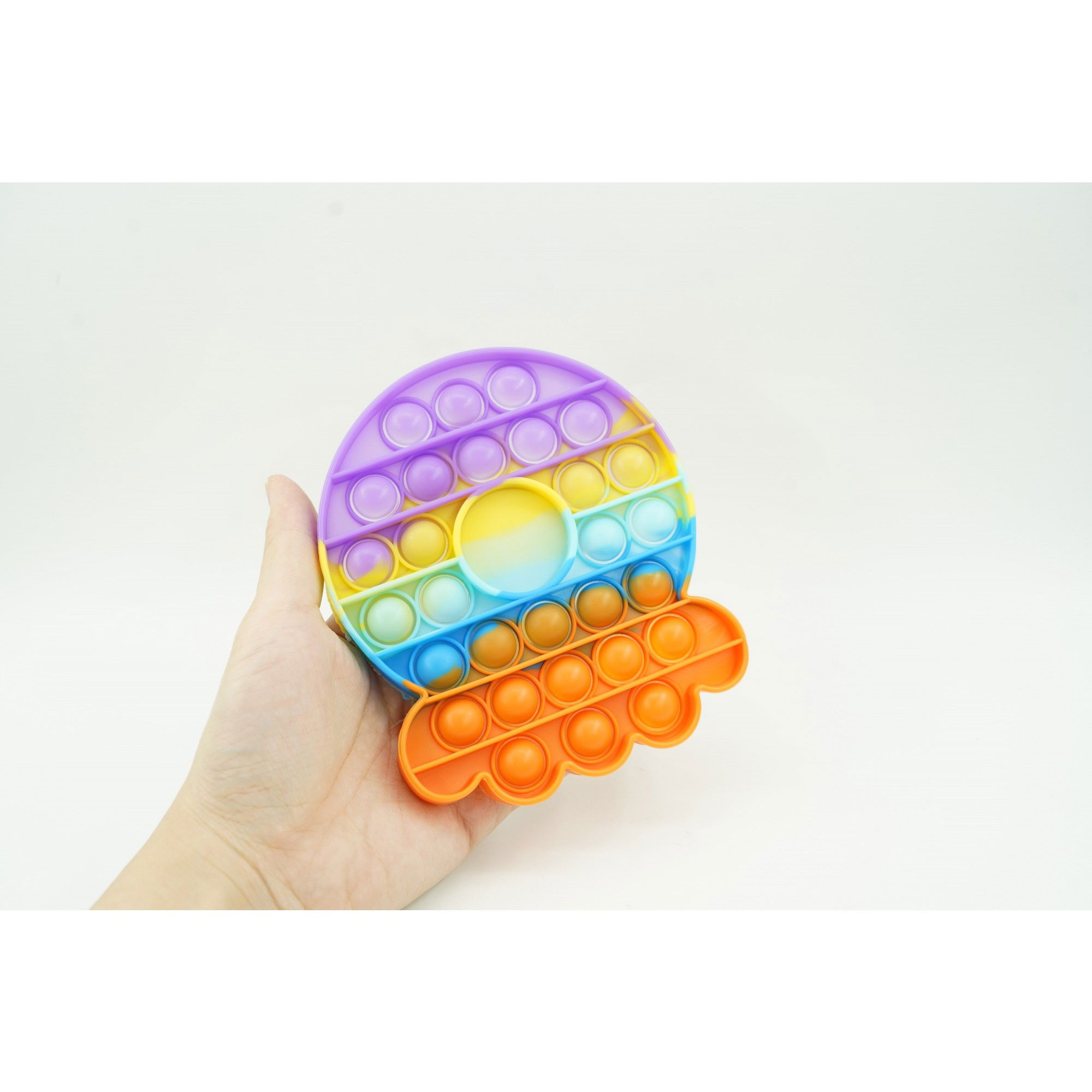 Jucarie antistres din silicon, Pop It Now and Flip It, Caracatita, Multicolor [6]