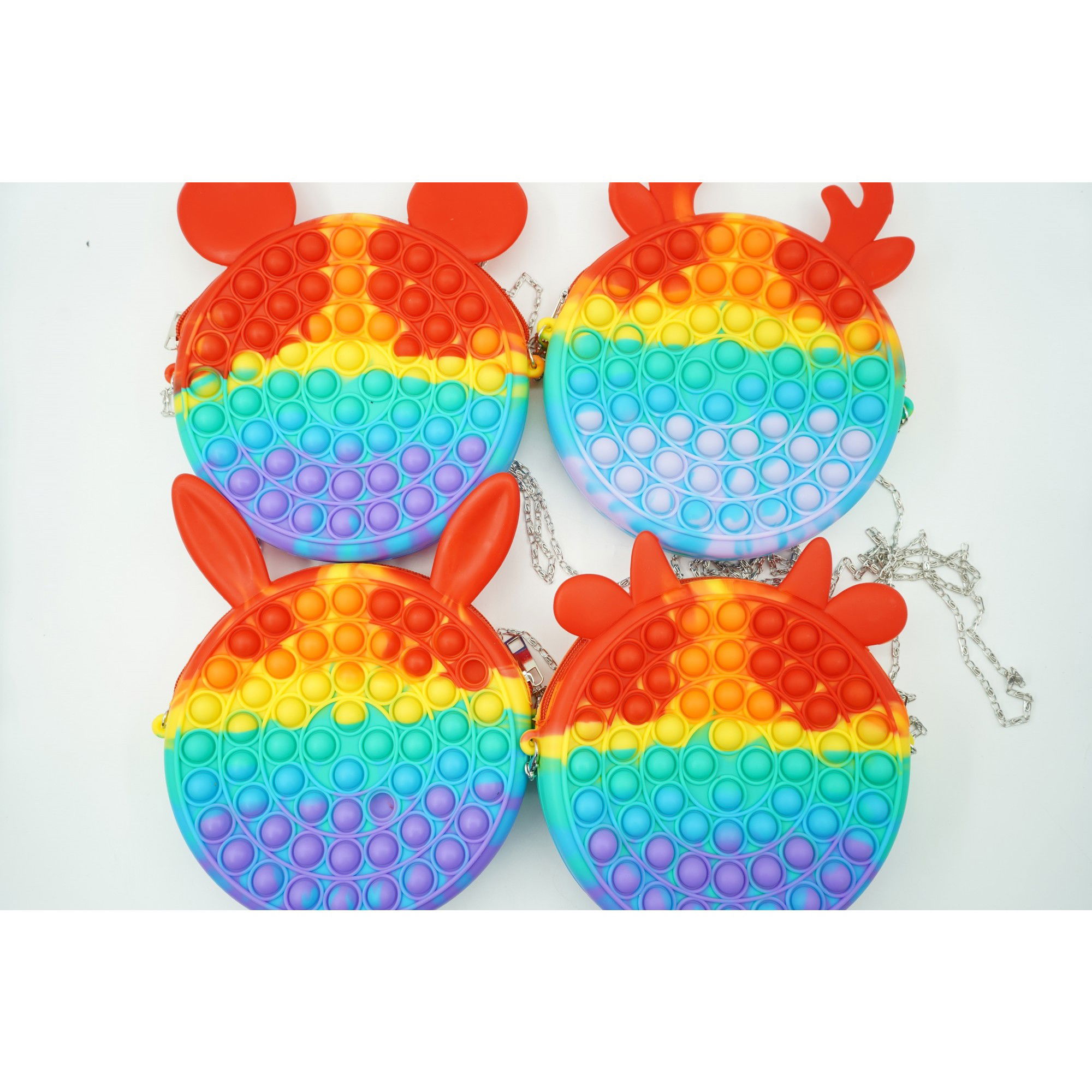 Genti, Portofele, Penare - Jucarie antistres din silicon, Pop it Now and Flip It, Flippy, Geanta, Model 1, Multicolor