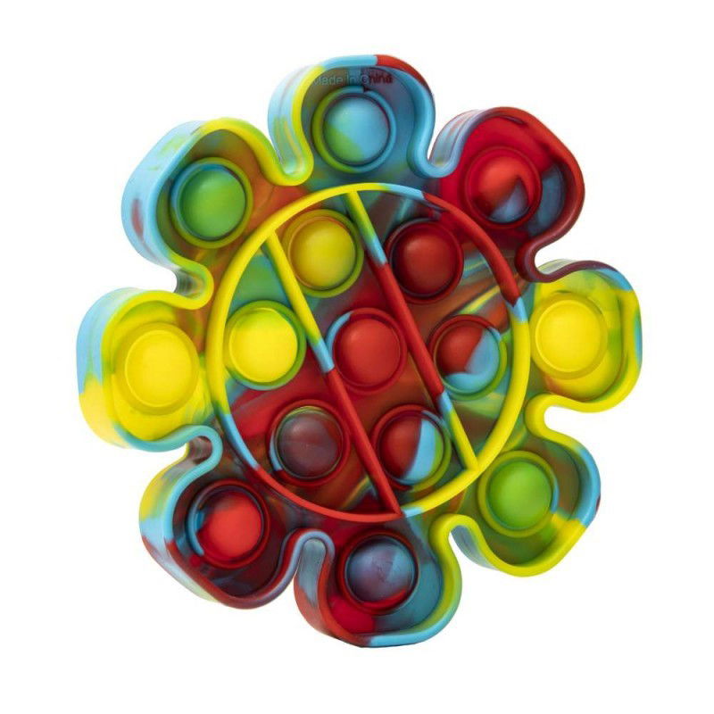 Jucarie antistres din silicon, Pop it Now and Flip It, Floare, Multicolor [4]