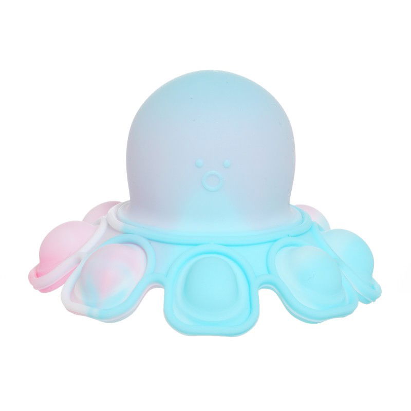 Jucarie Antistres, Flippy, Tip Pop It, Caracatita Reversibila, din Silicon, 20 x 10 cm, Multicolor/Lila [5]