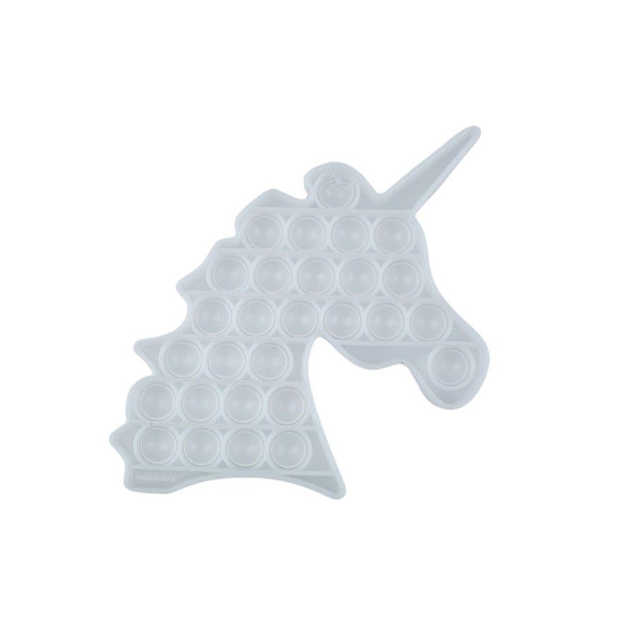Jucarie antistres din silicon, Pop it Now and Flip It, Unicorn, Transparent [4]