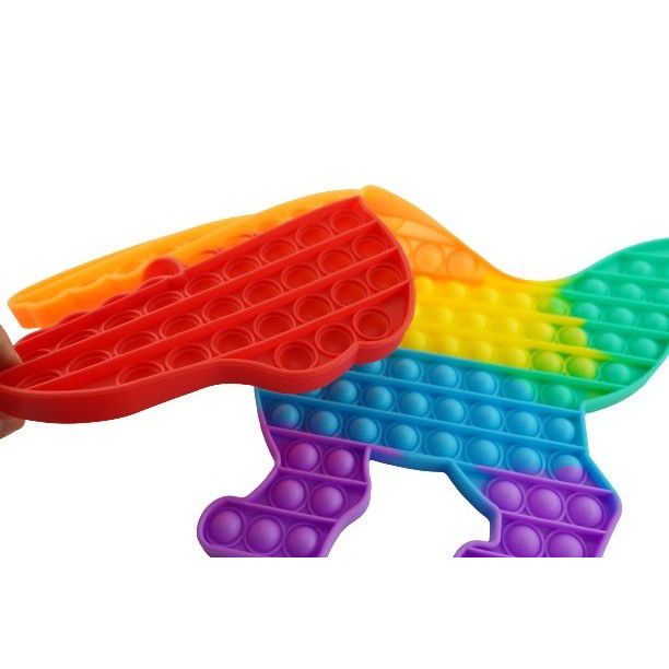 Jucarie antistres din silicon Pop it now, forma Dinozaur, multicolor, urias [4]