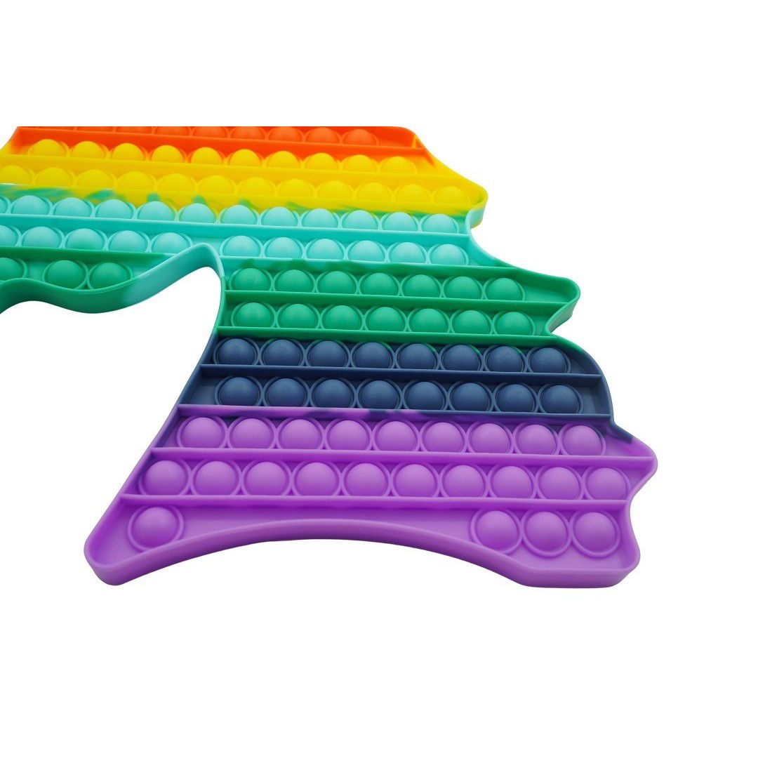 Jucarie antistres din silicon Pop it now, forma Unicorn, multicolor, urias [3]