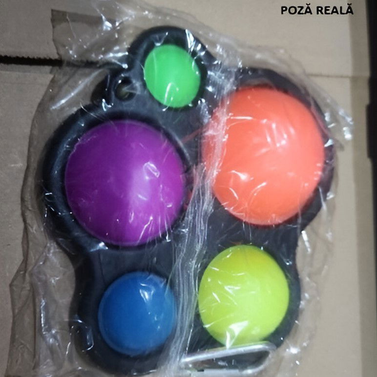 Jucarii Senzoriale, Fidget Toys - Jucarie Antistres Flippy - Fidget Toy, Simple Dimple, Negru