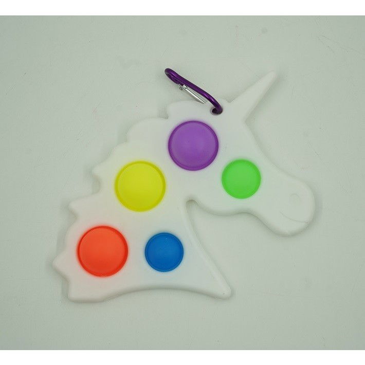 Jucarii Senzoriale, Fidget Toys - Jucarie Antistres Flippy - Fidget Toy, Simple Dimple, Unicorn, Alb