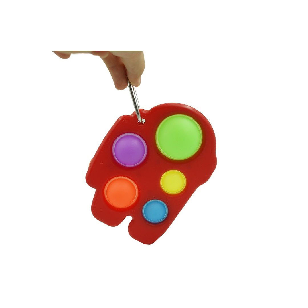 Jucarie Antistres Flippy - Fidget Toy, Simple Dimple, Among us, Rosu [3]