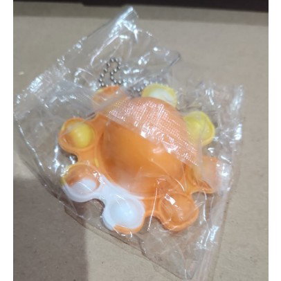 Jucarie Antistres, Flippy, Tip Pop It, Caracatita Reversibila, din Silicon, 20 x 10 cm, Portocaliu [4]