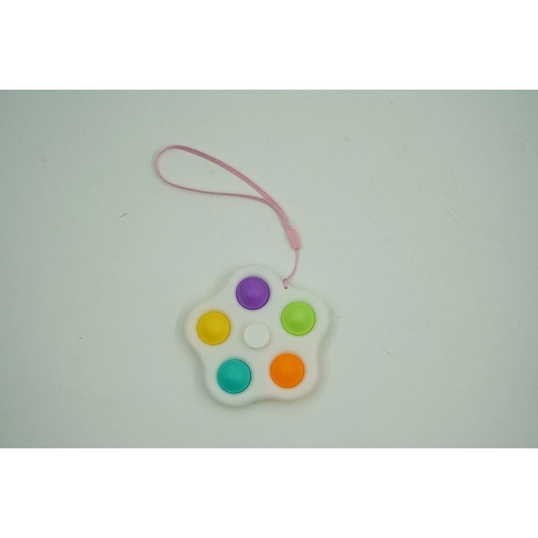 Jucarie antistres simple dimple fidget toy spinner cu 5 buline, Alb [2]