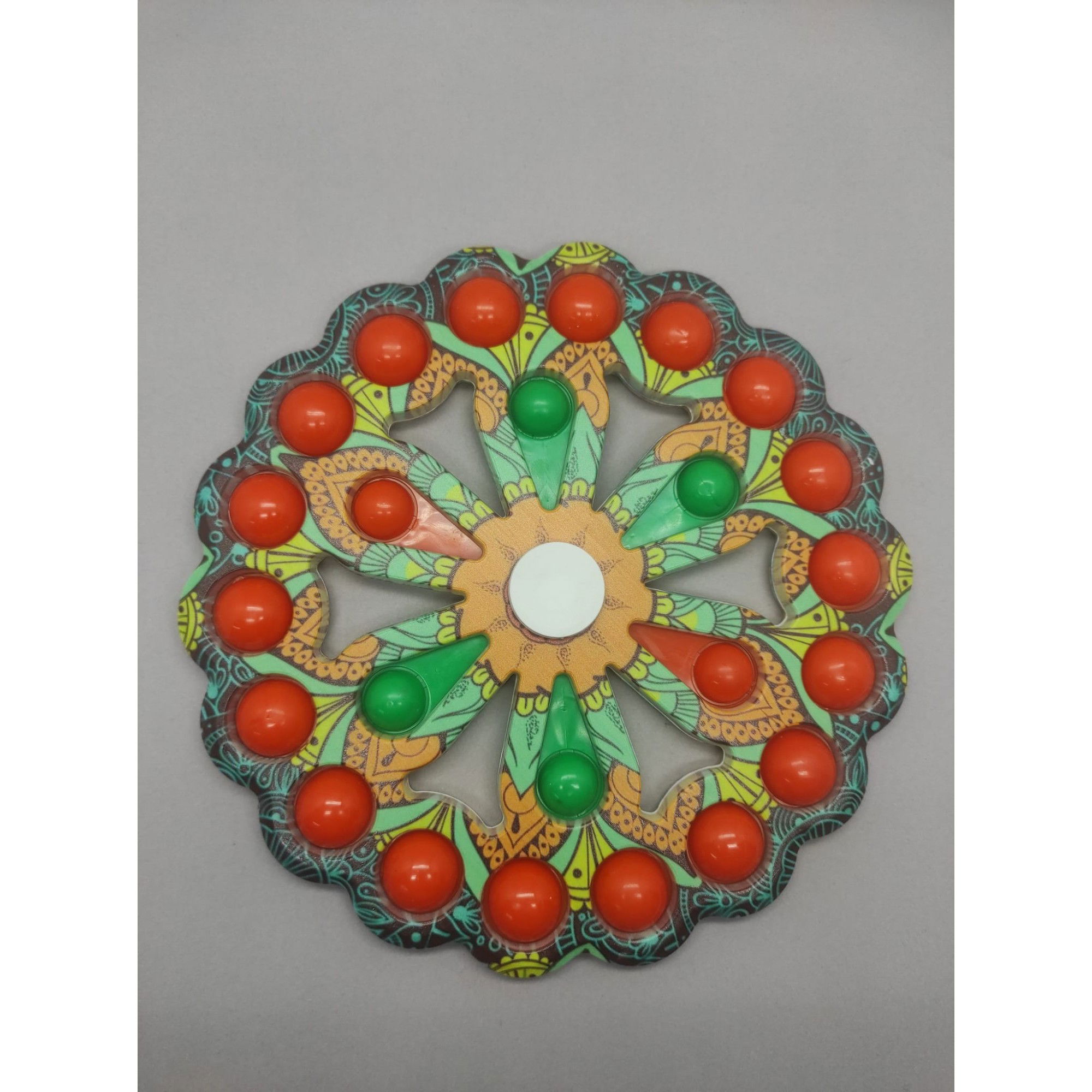 Jucarie Antistres, Flippy, Model Simple Dimple, Fidget Toy Spinner, cu 24 Buline, Multicolor [7]