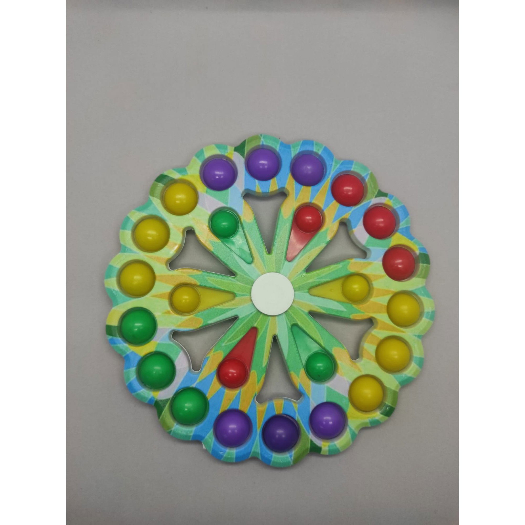 Jucarie Antistres, Flippy, Model Simple Dimple, Fidget Toy Spinner, cu 24 Buline, Multicolor [3]