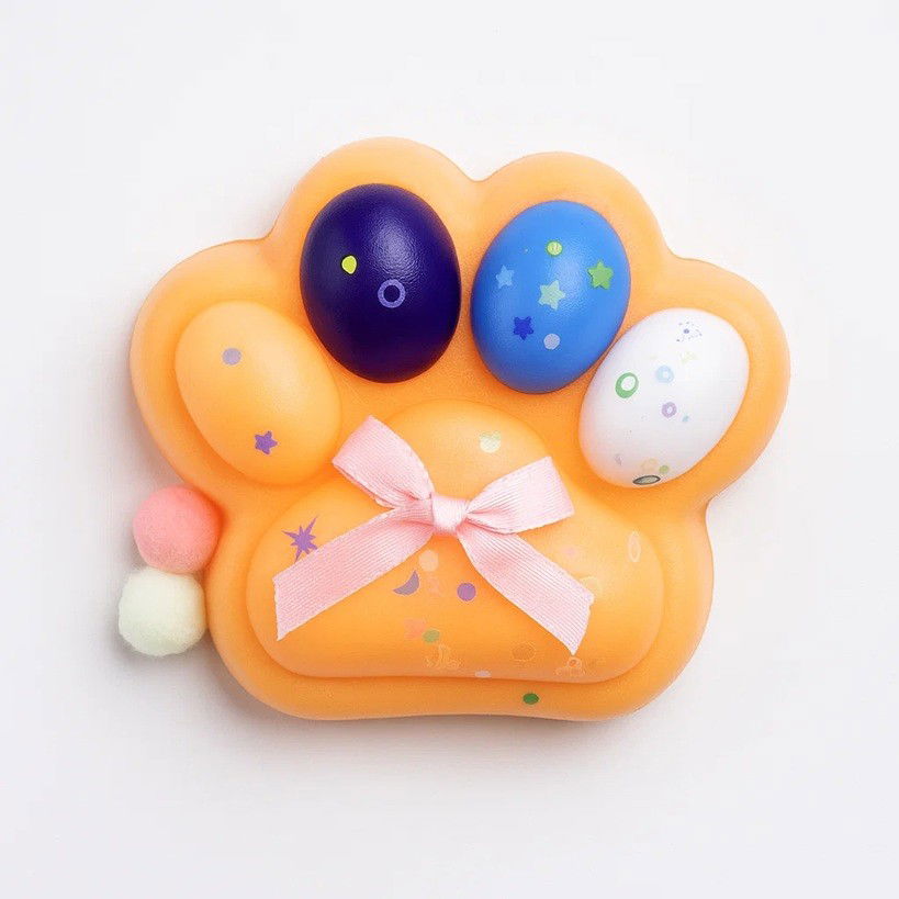 Jucarie Antistres Squishy, Flippy, cu Revenire Lenta, Squeeze Toys, Model Cat Paw, 12.5x10.5 cm, 220g, +3 Ani, din TPR, Model 8, Multicolor [3]