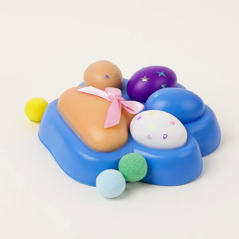 Jucarie Antistres Squishy, Flippy, cu Revenire Lenta, Squeeze Toys, Model Cat Paw, 12.5x10.5 cm, 220g, +3 Ani, din TPR, Model 7, Multicolor [3]