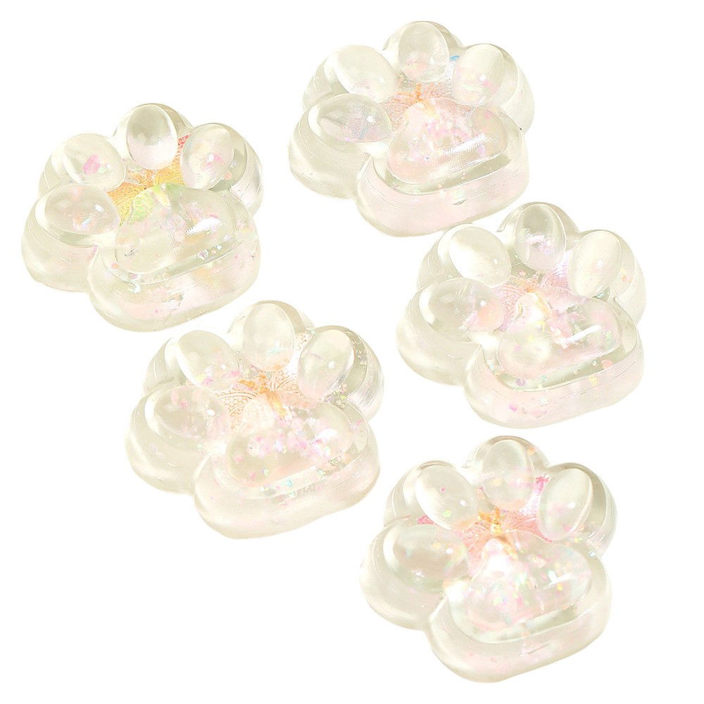 Jucarie Antistres Squishy, Flippy, Labuta de Pisica Pufoasa, cu Revenire Lenta, 7 x 6.5 cm, Model Fluturi, Multicolor [5]