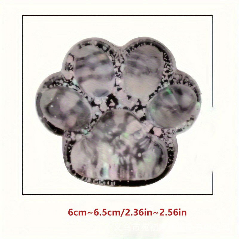 Jucarie Antistres Squishy, Flippy, cu Revenire Lenta, Squeeze Pinch Family, Model Labuta de Pisica cu Sclipici, 6.5x6 cm, 60g, Ambalaj Transparent, Alb-Negru [9]