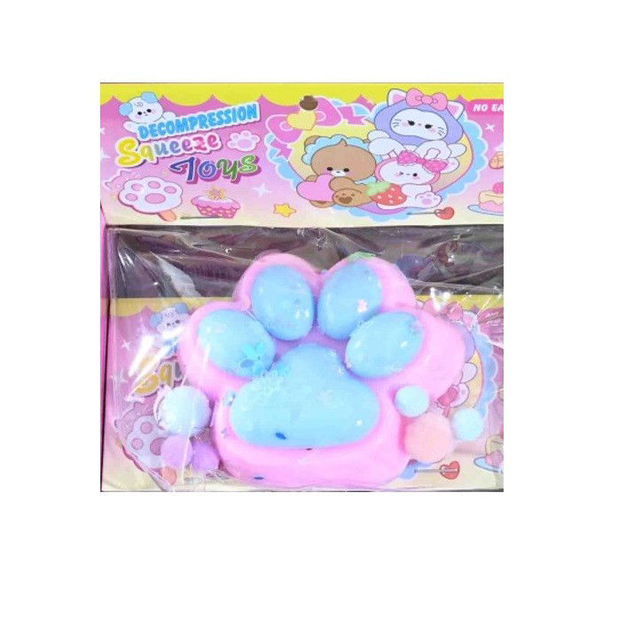Jucarii Squishy si Gonggi - Jucarie Antistres Squishy, Flippy, Labuta de Pisica Squeeze Toys, cu Revenire Lenta, 7.5 cm, Model 270527, Multicolor