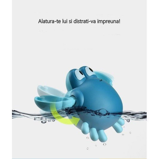 Jucarie de baie pentru copii, Flippy, crab albastru [3]