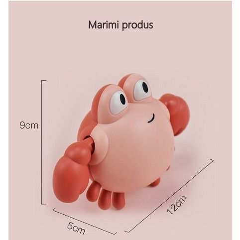 Jucarii Senzoriale, Fidget Toys - Jucarie de baie pentru copii, Flippy, crab roz