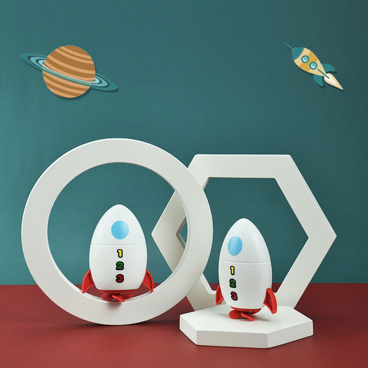 Jucarie de baie pentru copii, Flippy, Racheta de apa, 11 cm, Alb [10]