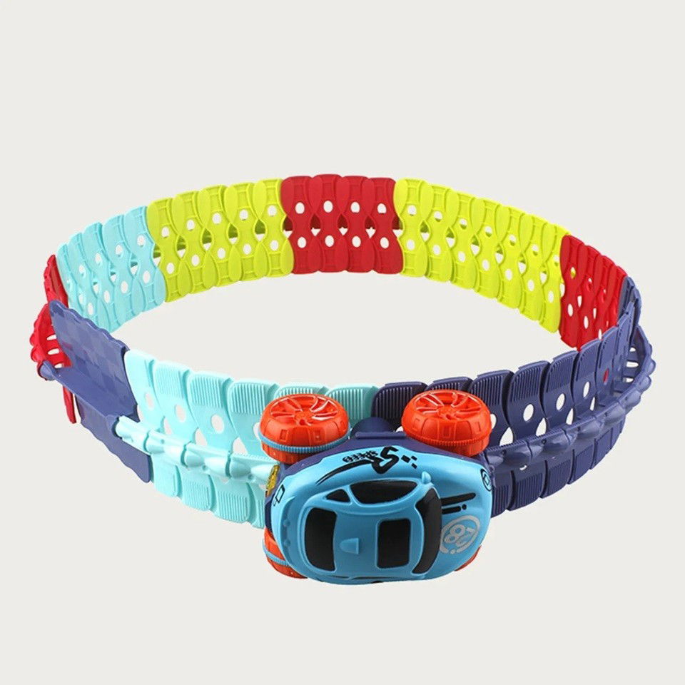 Jucarie de Constructie RollerCoaster, Flippy, 184 de Piese, 44.5x36x7 cm, cu Masini, Multicolor [5]