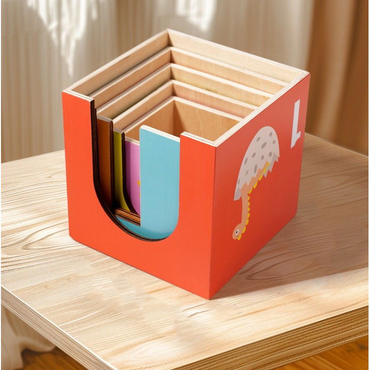 Jucarie de Construit, Flippy, Puzzle Box, Blocuri Stivuibile, 4-6 Ani, 5 Cuburi, 48 de Modele de Construit, 1 Manual, 12.8 x 12.8 x 12.8 cm, Multicolor [5]