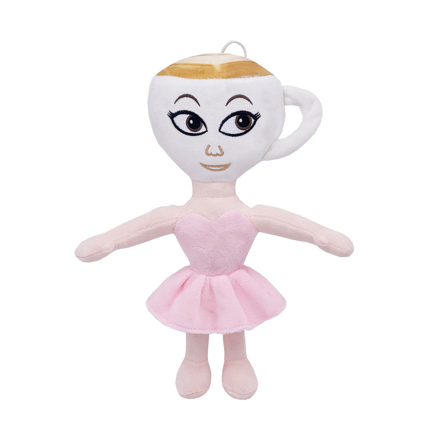 Jucarii de Plus Brainrot - Jucarie Moale de Plus Italian Brainrot, Flippy, cu Agatatoare, Model Ballerina Cappuccina, Jucarie Moale pentru Copii, 30 x 20 cm, Roz