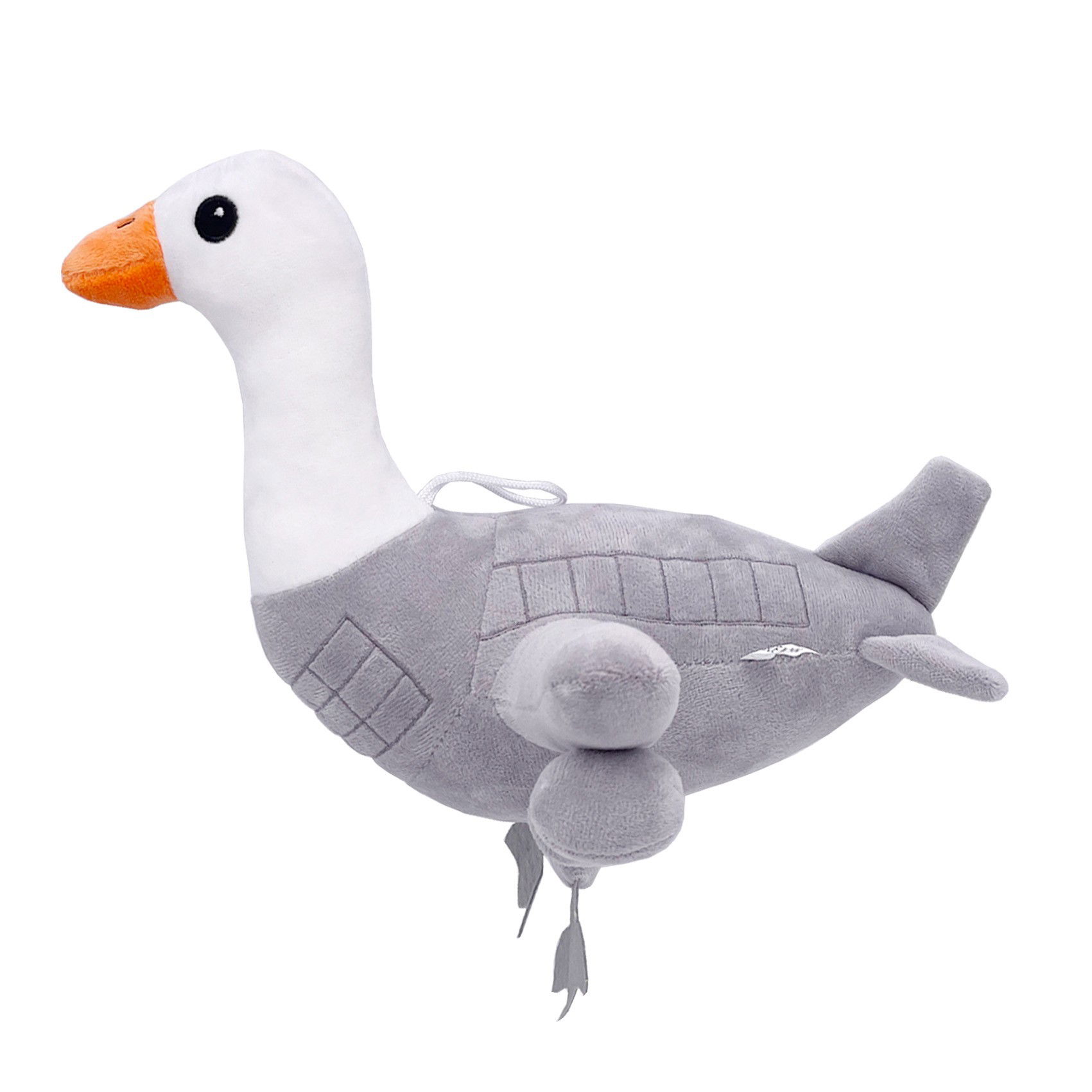 Jucarii de Plus Brainrot - Jucarie Moale de Plus Italian Brainrot, Flippy, cu Agatatoare, Model Gasca Bombombini Gusini, Jucarie Moale pentru Copii, 24 x 23 cm, Gri Alb