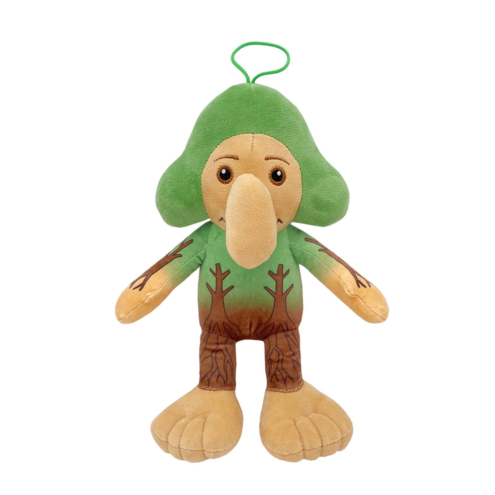 Jucarii de Plus Brainrot - Jucarie Moale de Plus Italian Brainrot, Flippy, cu Agatatoare, Model Omul Copac Brr Brr Patapim, Jucarie Moale pentru Copii, 28 x 22 cm, Verde