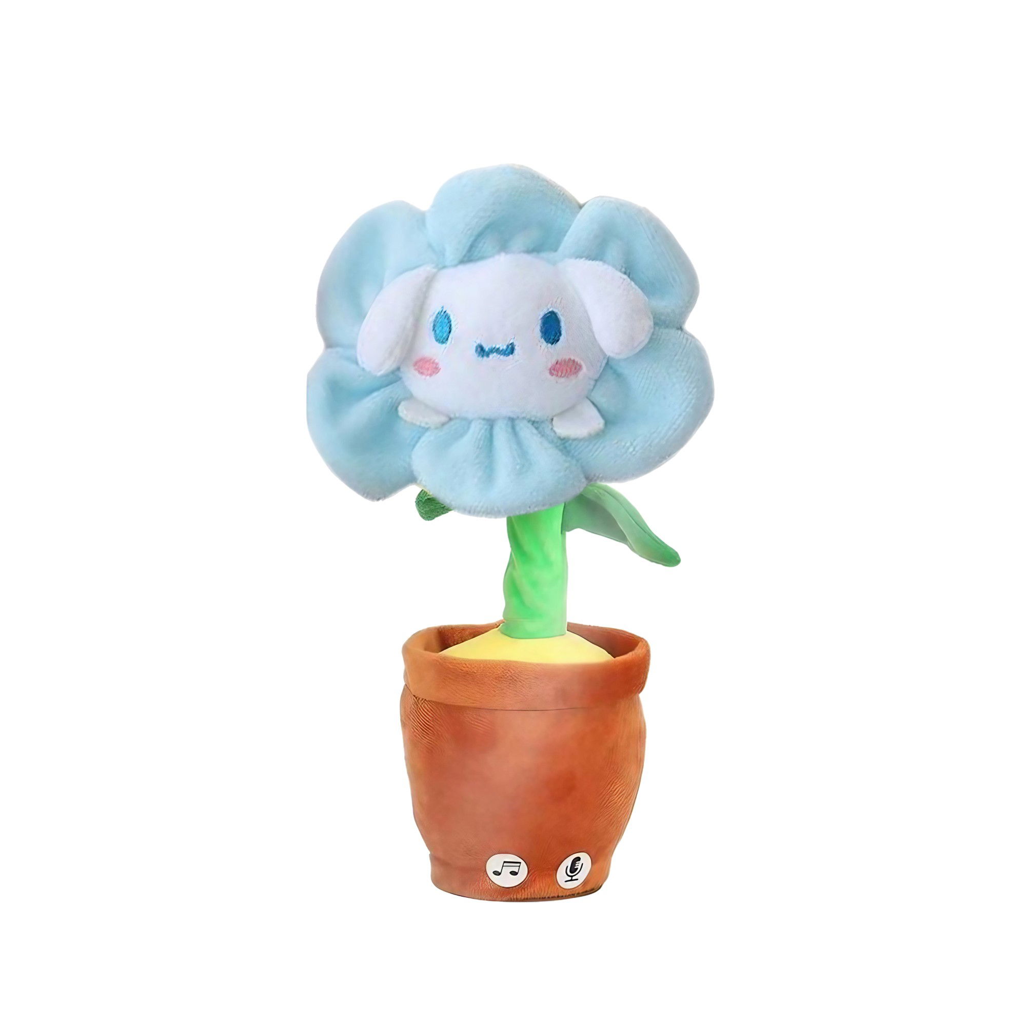 Jucarii Senzoriale, Fidget Toys - Jucarie de Plus Interactiva, Flippy, cu Acumulator si Cablu USB, 120 Cantece, Model Iepure Vorbitor si Dansator, 33 x 12 cm Functie de Imitare si Inregistrare, Multicolor