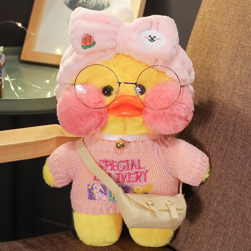 Jucarie de plus Ratusca Lalafanfan Flippy, Haine si Accesorii Random, Roz [3]