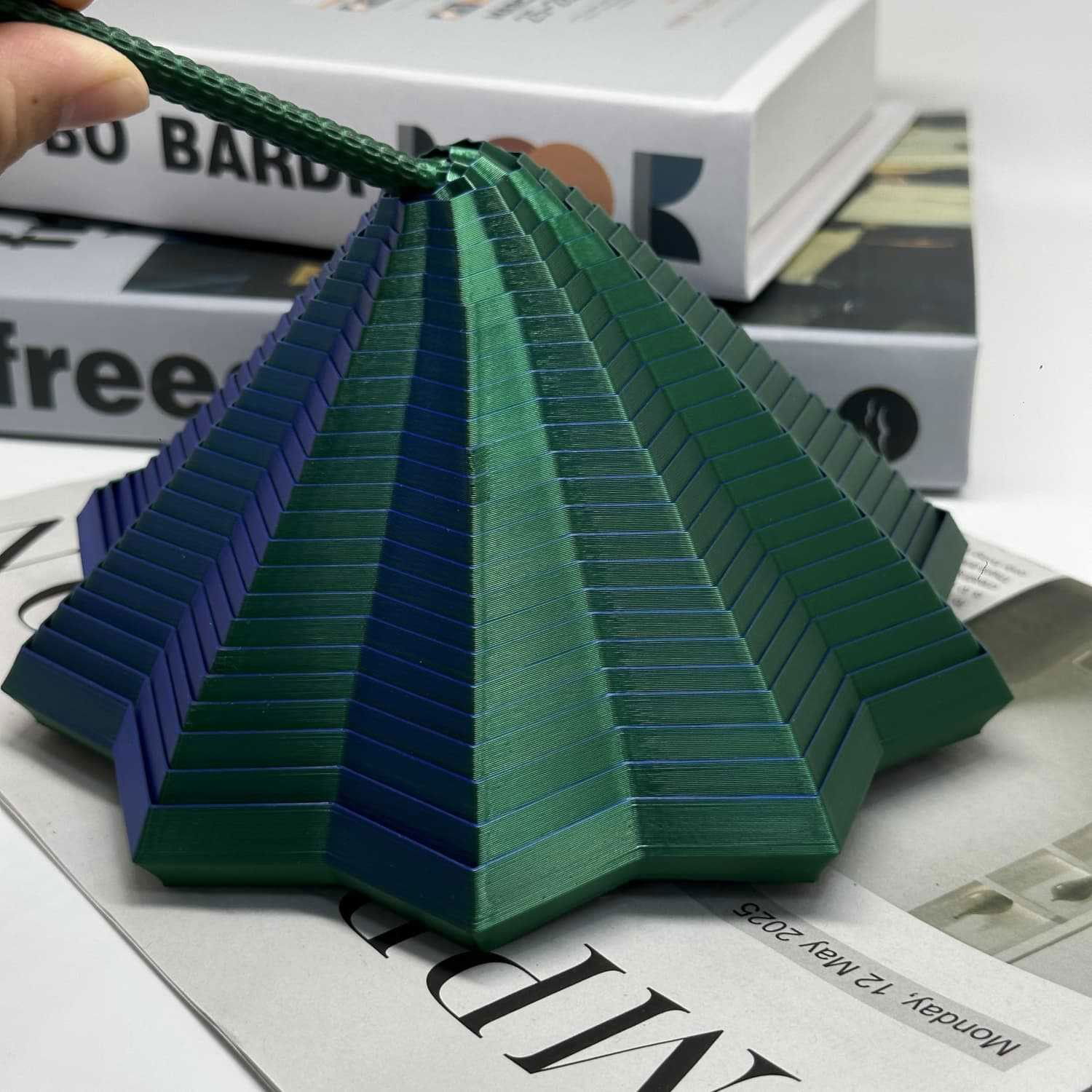 Jucarie Decompresie, Flippy, Model Stea 3D, DuoChrome, Maner Spirala, Turn Magic Geometric, Multiple Forme, Anti-stress, 17 cm, Negru/Verde [6]