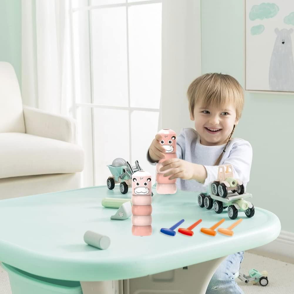 Jucarie Pentru Copii, Flippy, Hipopotam Indestructibil, 6 Piese Demontabile, +3 Ani, Roz [4]