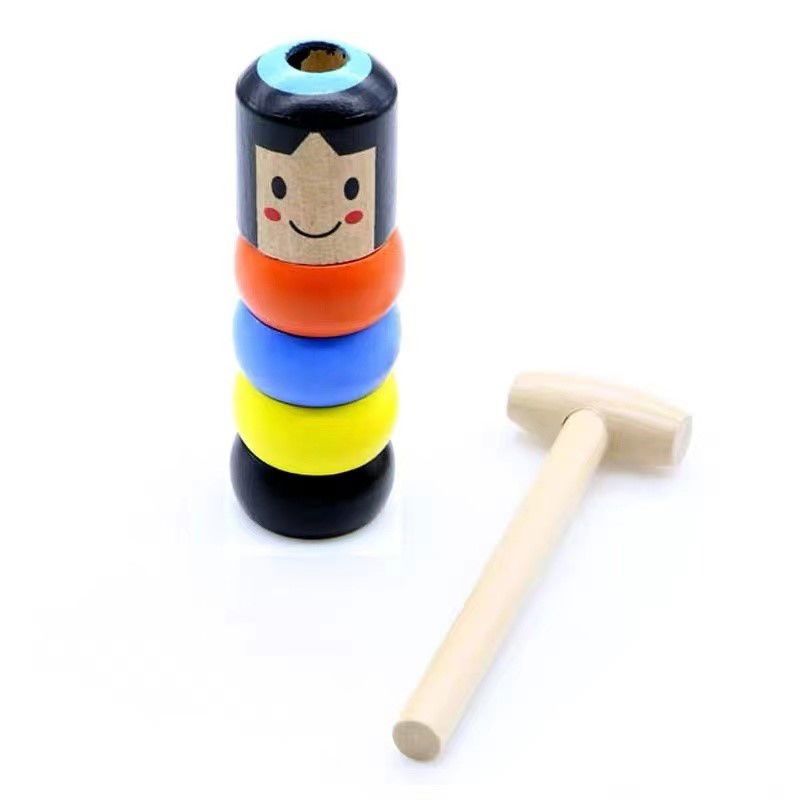 Jucarie din lemn pentru copii, soldatel indestructibil multicolor [3]