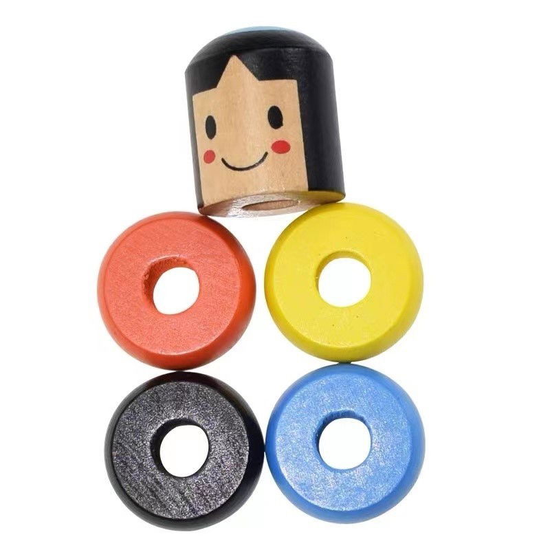 Jucarii Senzoriale, Fidget Toys - Jucarie din lemn pentru copii, soldatel indestructibil multicolor