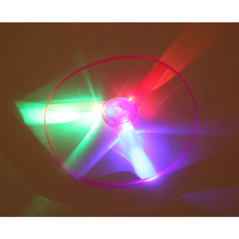 Jucarie Disc Zburator, Distractiv pentru Copii, Flippy, Aruncator Manual din Plastic, cu Lumini, Roz [7]