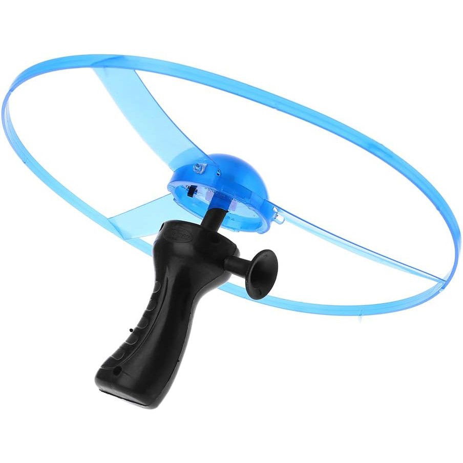 Jucarie Disc Zburator, Distractiv pentru Copii, Flippy, Aruncator Manual din Plastic, cu Lumini, Albastru [7]