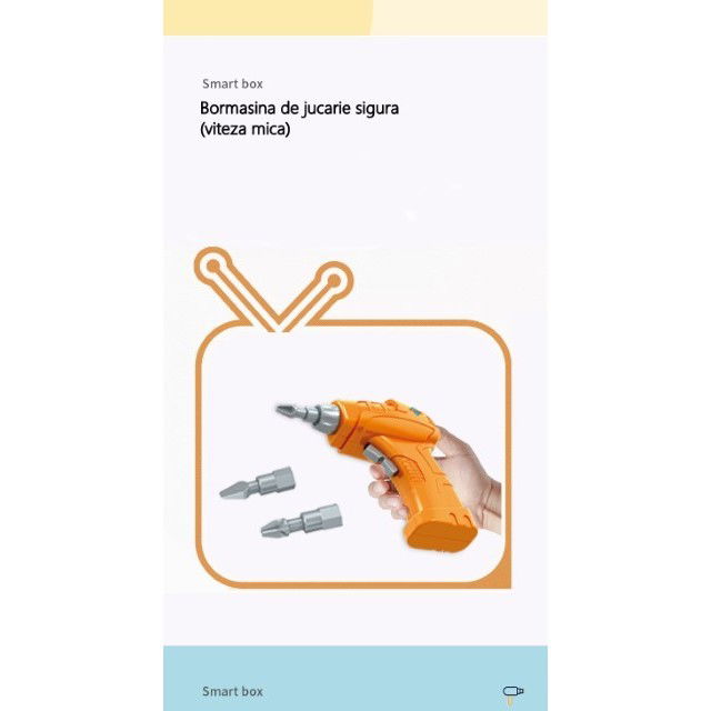 Jucarie educativa pentru copii, Flippy, Set 258 piese, 6 in 1, Valiza cu bormasina, Multicolor [8]