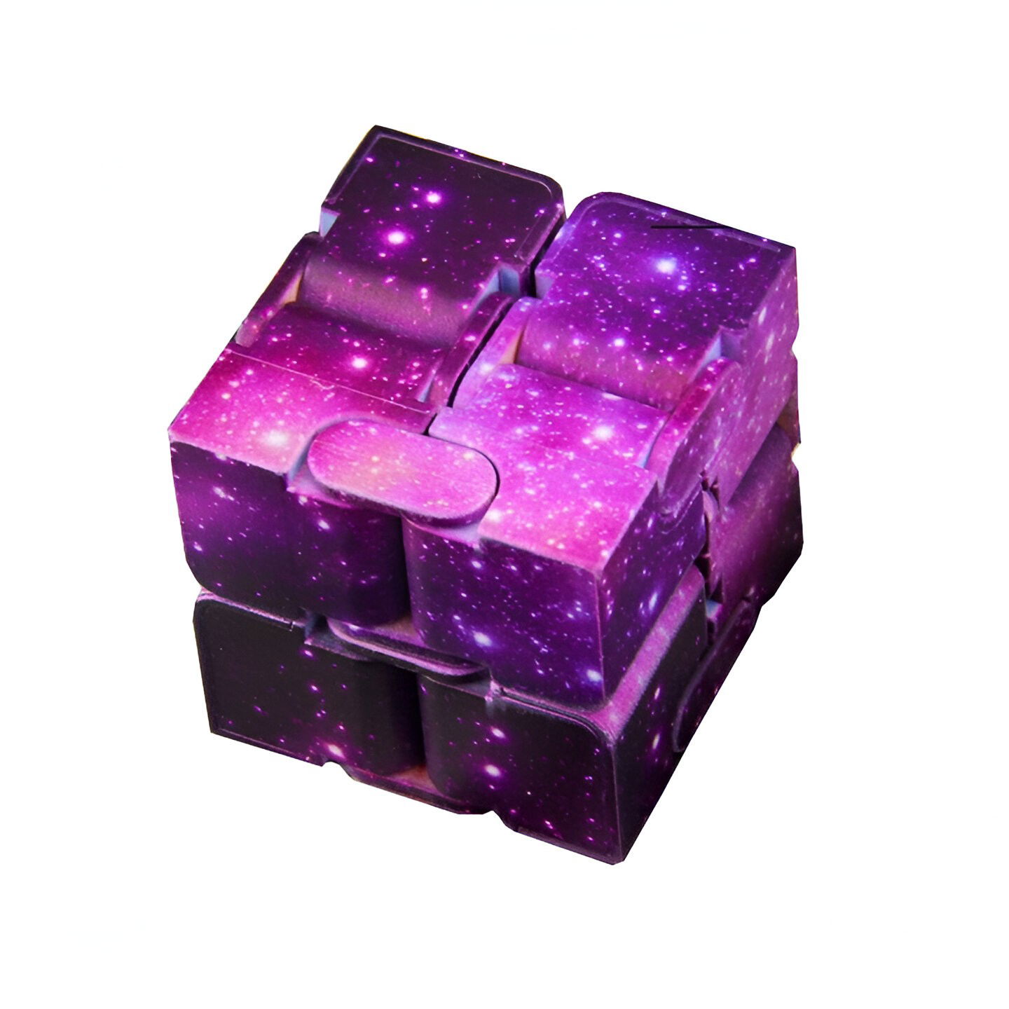Jucarie Interactiva Antistres cu Miscari Infinite, Cub Magic, 3 ani, 4x4x4cm, Violet [4]