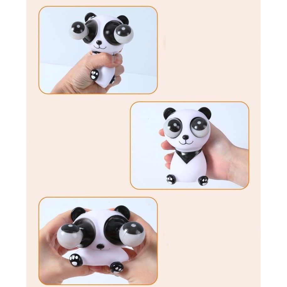Jucarie interactiva antistres Flippy, squeeze eye-popping panda, multicolor [3]