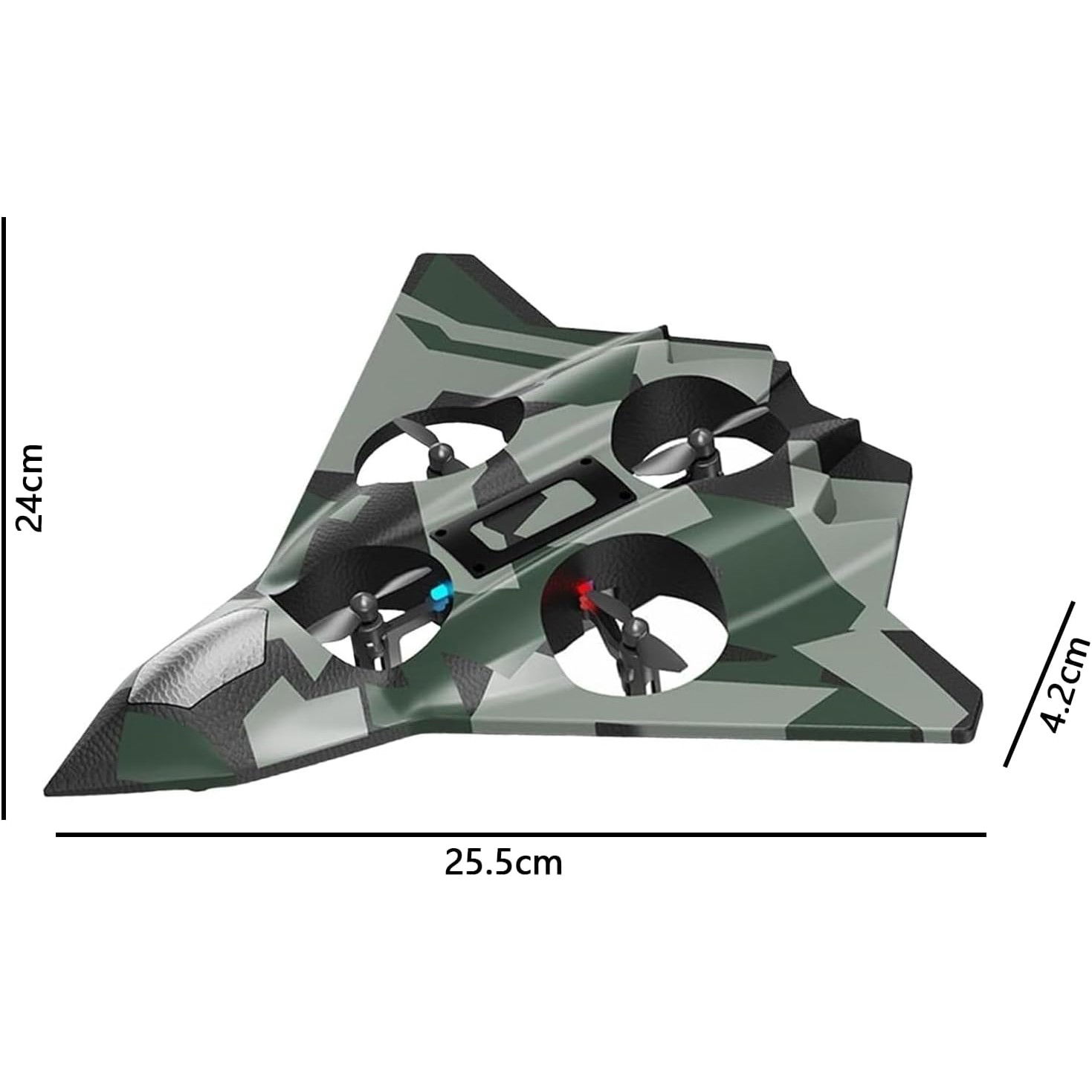 Jucarie Interactiva, Flippy, Aeronava de Lupta, din EVA, cu Telecomanda, Incarcare USB, +14 Ani, 24 x 25.5 x 4.2 cm, Model Army, Verde [5]