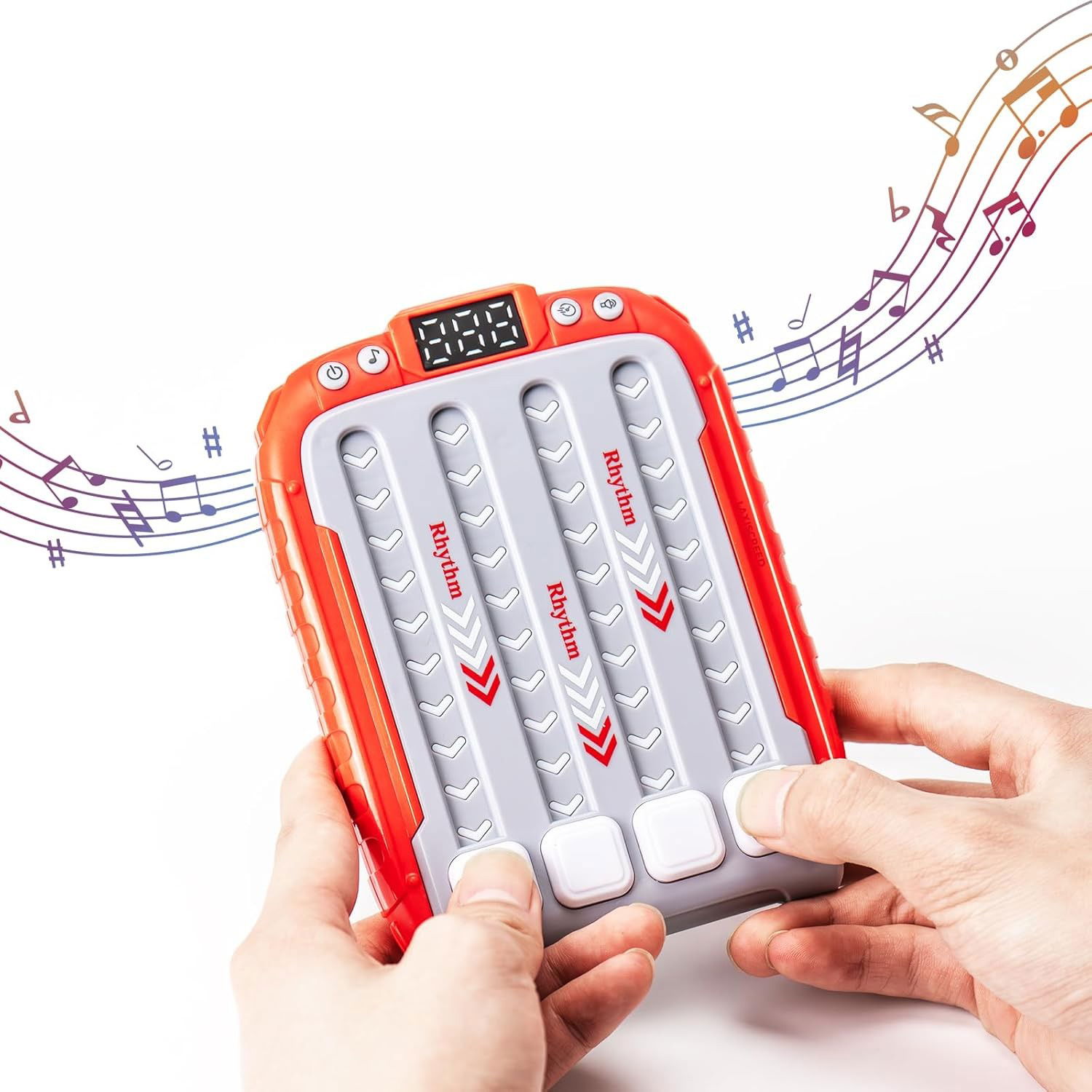 Jucarii educative - Jucarie Interactiva, Flippy, Joc Rhythm, +3 Ani, din ABS, 6 Niveluri, 15 x 3 x 11 cm, Functie Muzicala, Rosu