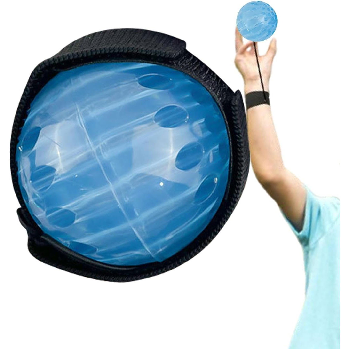 Jucarie Interactiva, Flippy, Minge Saltareata Crystal Ball, cu Banda Elastica, 6 cm, +7 Ani, din Plastic, Albastru [6]