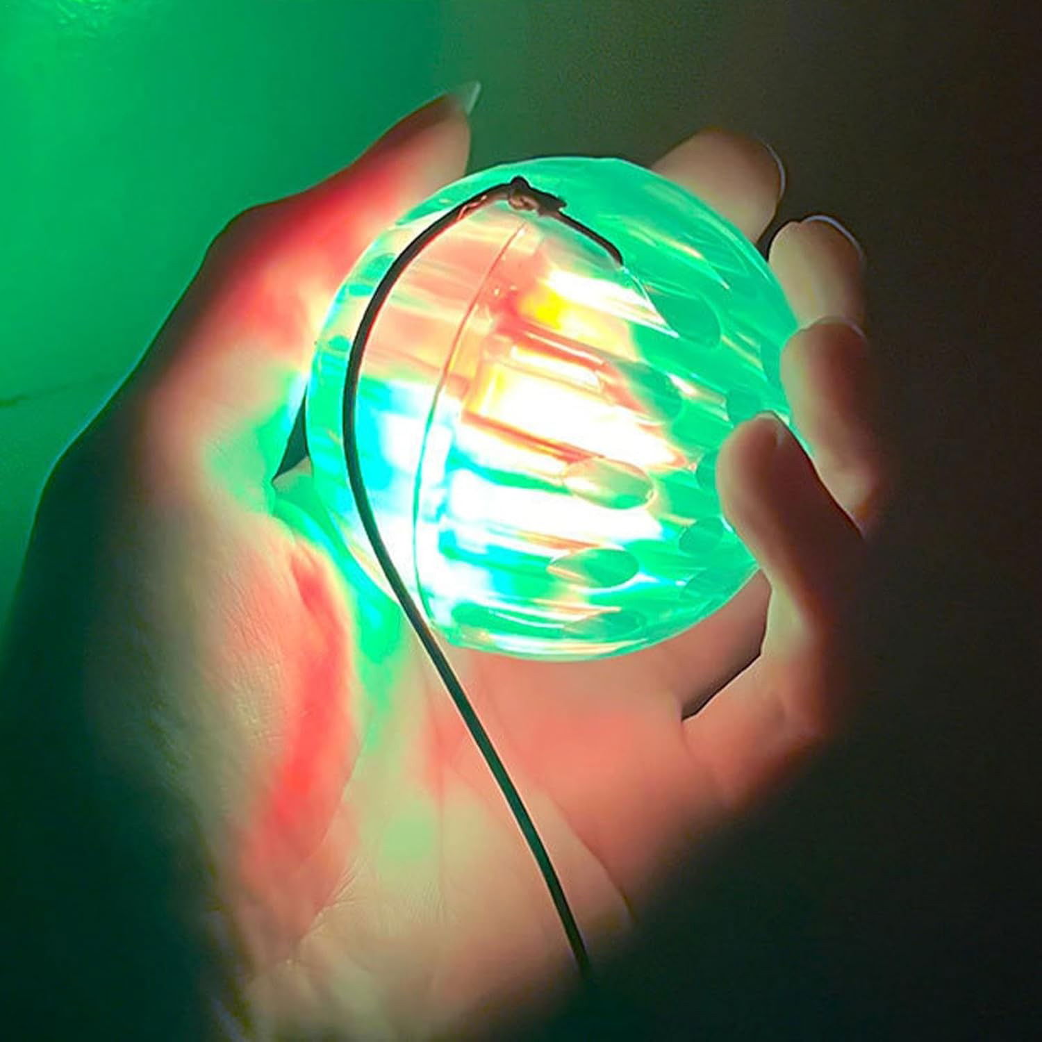 Jucarie Interactiva, Flippy, Minge Saltareata Crystal Ball, cu Banda Elastica, 6 cm, +7 Ani, din Plastic, Roz [5]